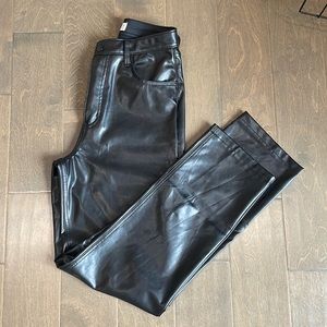 Abercrombie straight leg leather pants! Like new!